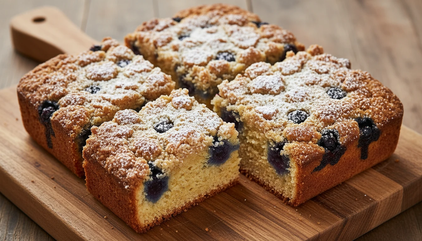 Sourdough Blueberry Crumb Cake