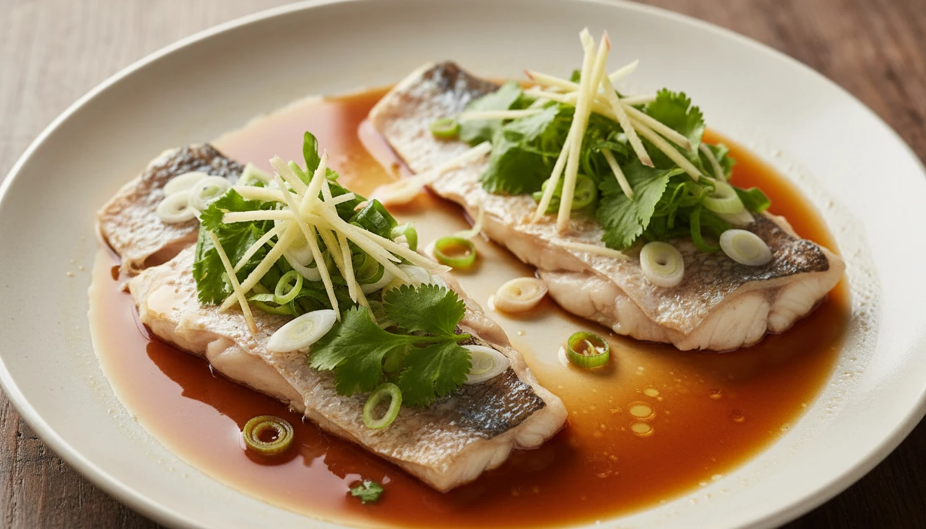 Steamed Snapper with Ginger and Soy